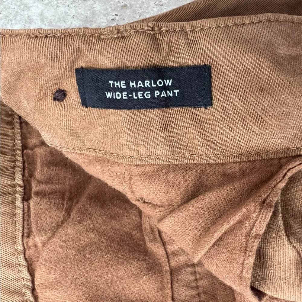 Madewell The Harlow Wide-Leg Linen Blend Pant in Acorn Brown, size 4 - Picture 10 of 13